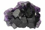 Dark Purple Cubic Fluorite Crystal Cluster - China #128865-1